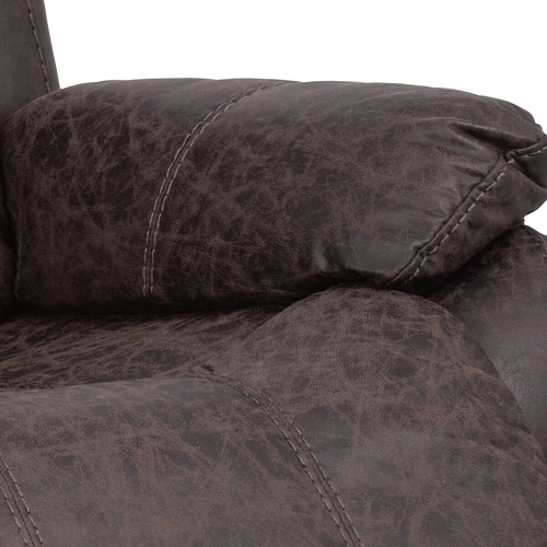 Polohovací křeslo, hnědá, látka, TV-4086 BR
