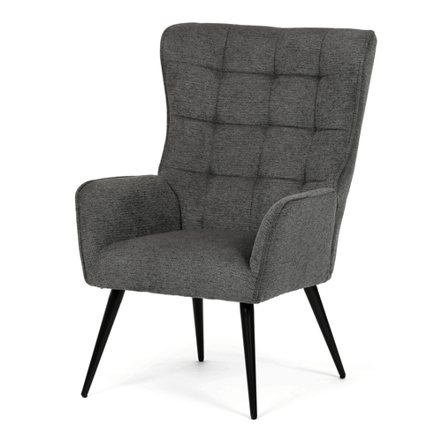 Křeslo ušák, šedá, látka, AK-315 GREY2