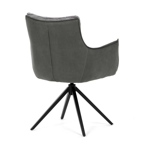 Jídelní židle, šedá, manšestrová látka, DCH-D1345 GREY2