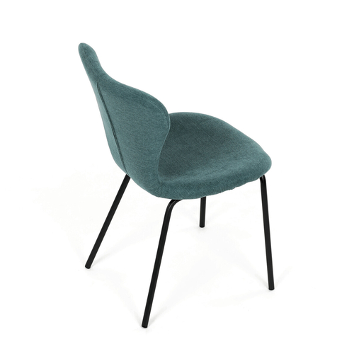 Jídelní židle, modrá, látka, CT-S8010 BLUE2