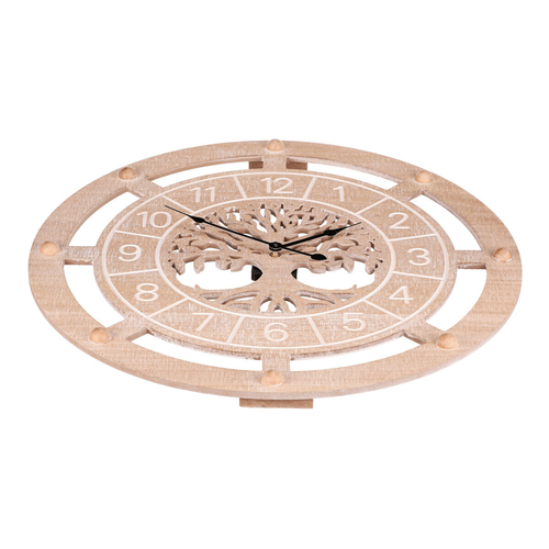 Hodiny nástěnné - pr. 60 cm, MDF, strom života ve středu