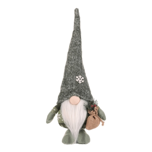 Skřítek - látková figurka, barva zeleno-bílá
