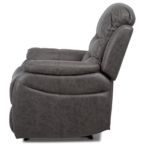 Polohovací křeslo, šedá, látka, TV-4086 GREY