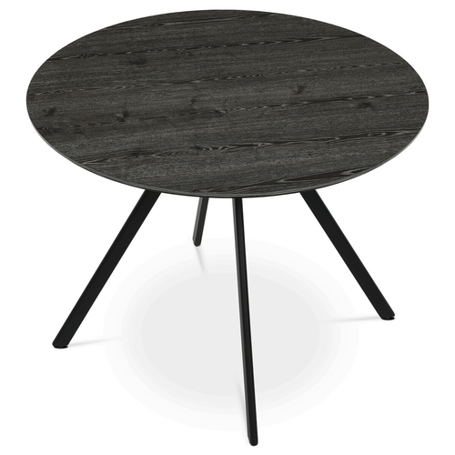 Kulatý jídelní stůl 100x100cm, lamino, šedý dub, HT-R5010 GREY