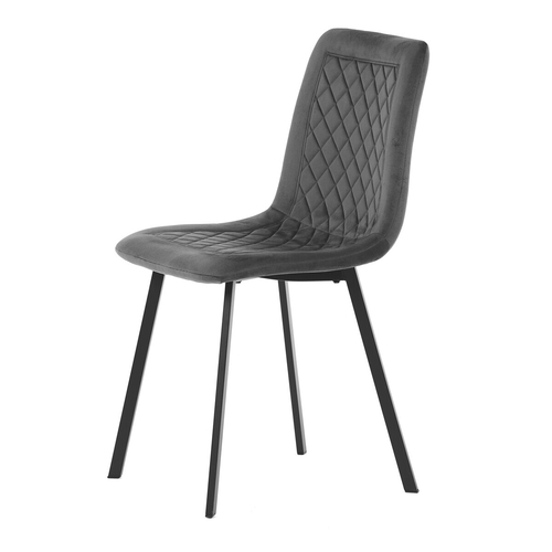 Jídelní židle, šedá, sametová látka, DCL-973 GREY4