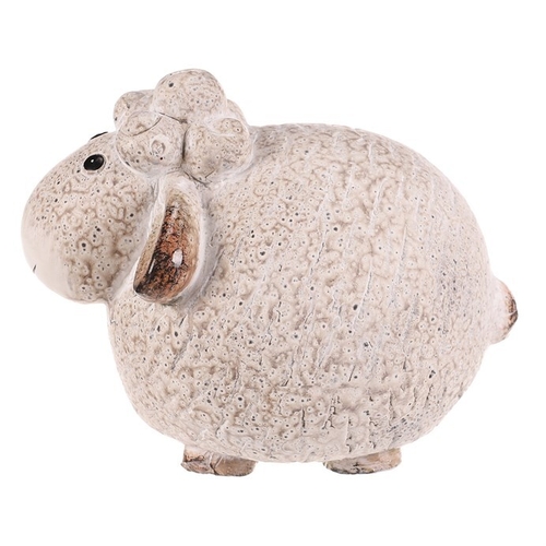 Ovečka - keramická figurka, vel. M, barva krémová