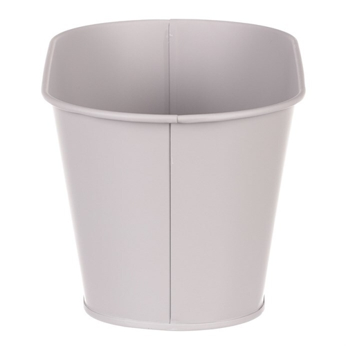 Truhlík kovový - motiv ptáčka, barva šedá