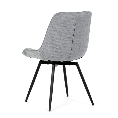 Jídelní židle otočná 180°, šedá, látka, HC-T1130 GREY2