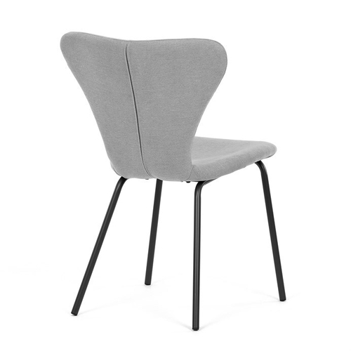 Jídelní židle, stříbrná, látka, CT-S8010 SIL2