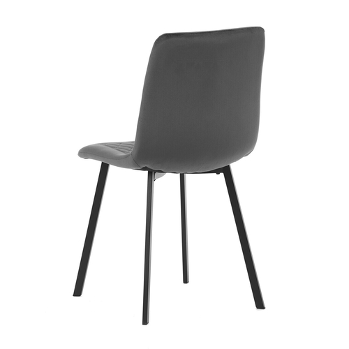 Jídelní židle, šedá, sametová látka, DCL-973 GREY4