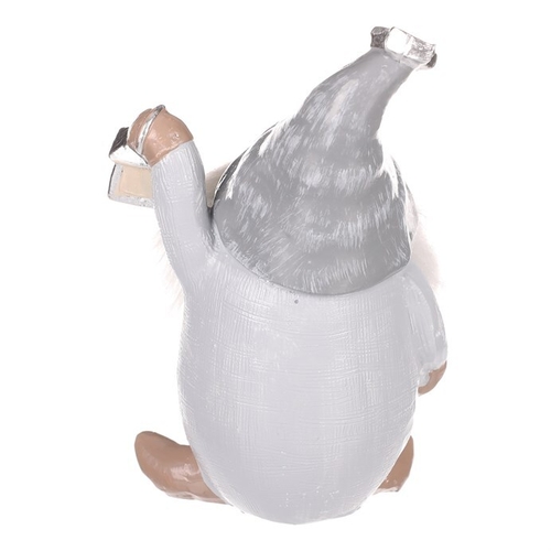Skřítek - figurka z polyresinu, šedá čepice