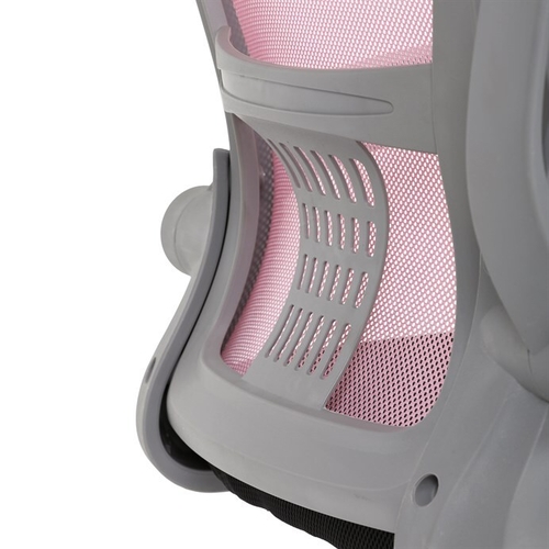 Dětská židle, výškově nastavitelná, růžová síťovina, KA-K2008 PINK