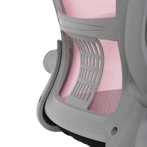 Dětská židle, výškově nastavitelná, růžová síťovina, KA-K2008 PINK