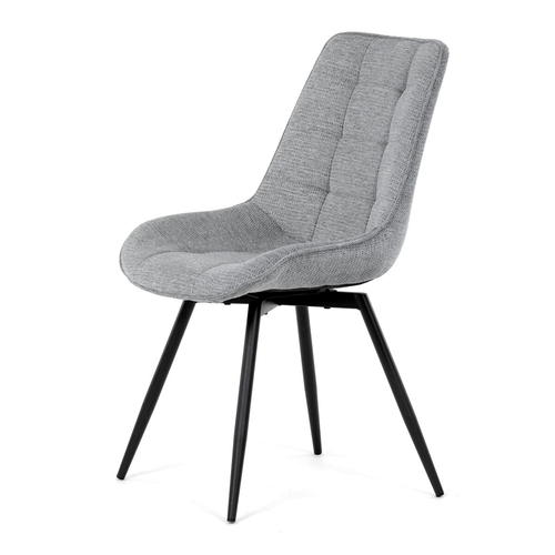 Jídelní židle otočná 180°, šedá, látka, HC-T1130 GREY2
