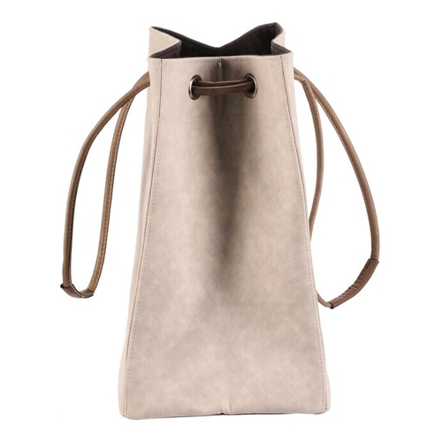 Koš prádelní - látkový, stahovací, krémová barva