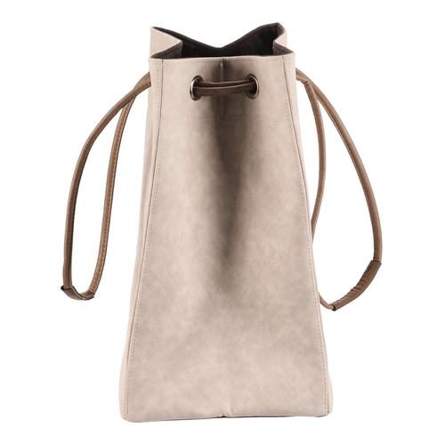 Koš prádelní - látkový, stahovací, krémová barva