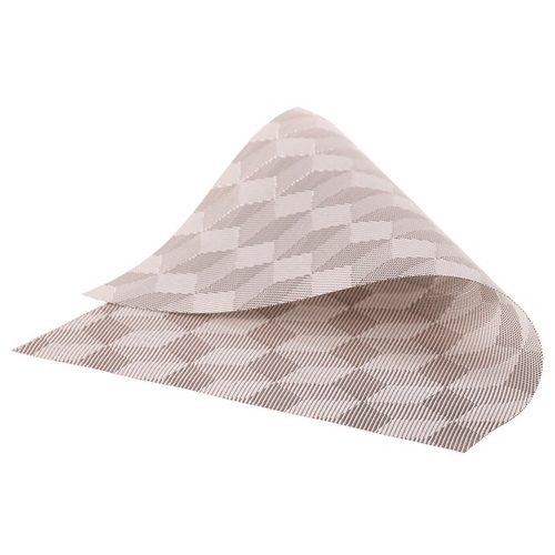 Prostírání plastové - krémovo-šedé, motiv kostek, 45 x 30 cm