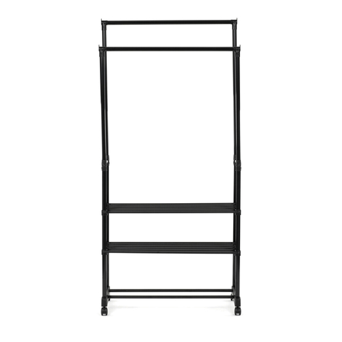 Stojan na šaty, kov, černá, GD-166 BK