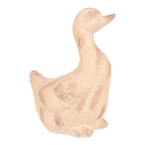 Kachna - figurka z magnesia, vel. M, imitace dřeva