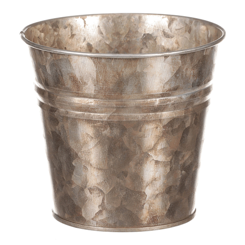 Obal kovový - kulatý, zinkový, barva měděná