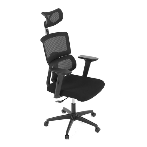 Kancelářská židle, houpací mechanismus, černá síťovina, KA-B1025 BK