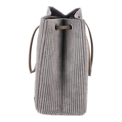 Koš prádelní - manšestr, stahovací, šedý