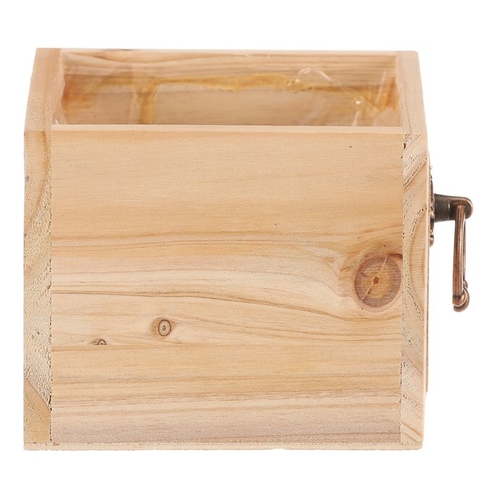 Šuplík dřevěný - obal na květiny, barva přírodní