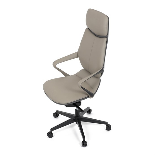 Kancelářské křeslo, houpací mechanismus, šedá ekokůže, KA-T8426 GREY