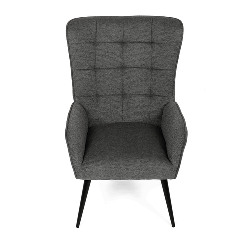 Křeslo ušák, šedá, látka, AK-315 GREY2