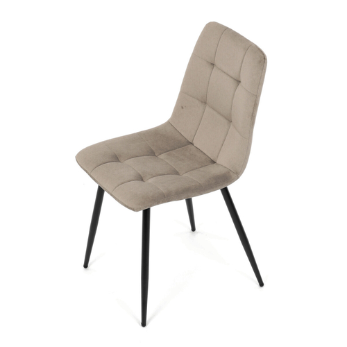 Jídelní židle, béžová, sametová látka, DCL-X7015 CAP2