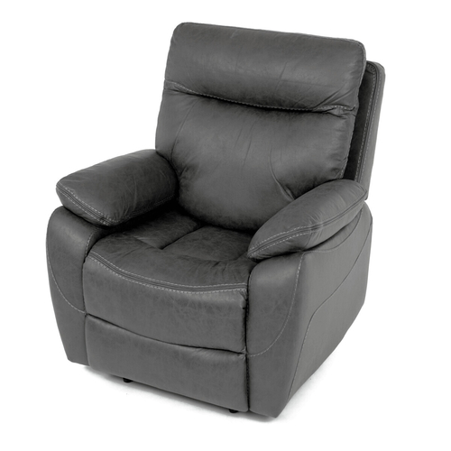 Polohovací křeslo, elektrické zabudované ovládání, šedá, látka vintage, TV-4094 GREY3