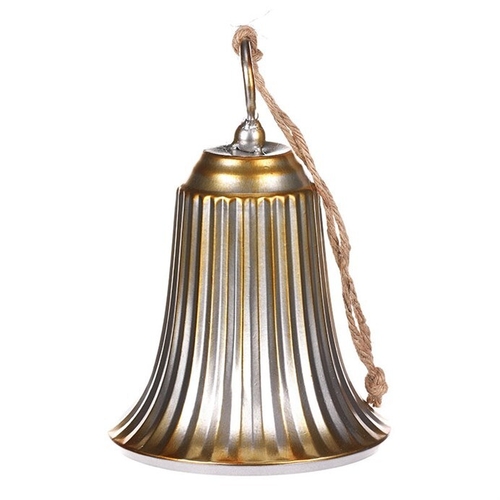 Kovový zvon - závěsný, stříbrno-zlatý