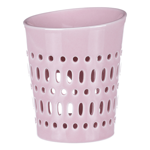 Aromalampa - porcelánová, otvory po obvodu, barva růžová