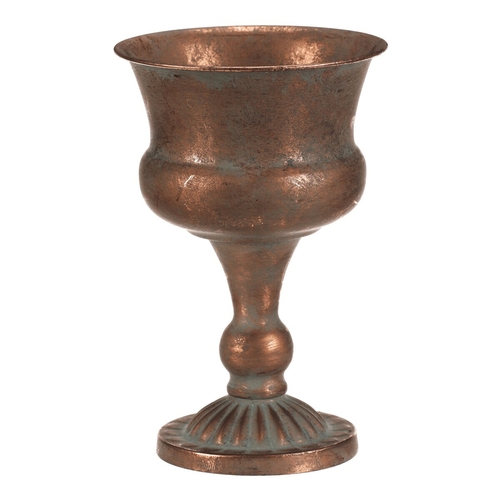 Číše kovová - aranžovací, 25 cm, barva měděná