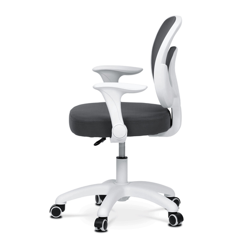Dětská židle, výškově nastavitelná, šedá síťovina, KA-K1062 GREY