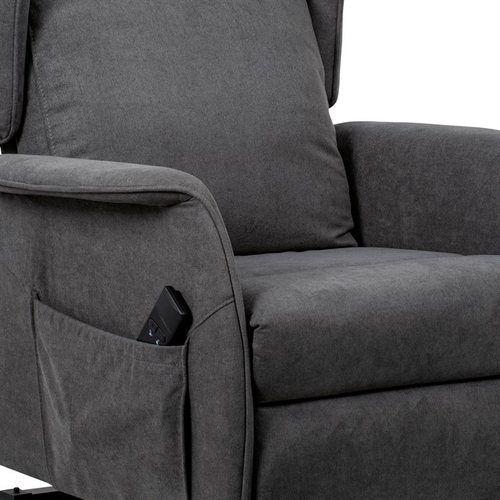 Polohovací křeslo, elektrické kabelové ovládání, šedá, látka, TV-1190 GREY2