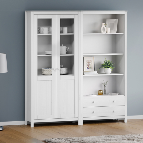 Vitrína 2 dveře TORINO bílá