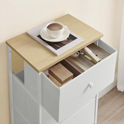 Komoda 45x30x92cm, mdf, bílá, AUK-E1031 WT