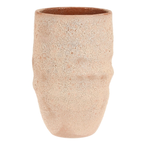 Váza keramická - výška 36 cm, béžovo-hnědá