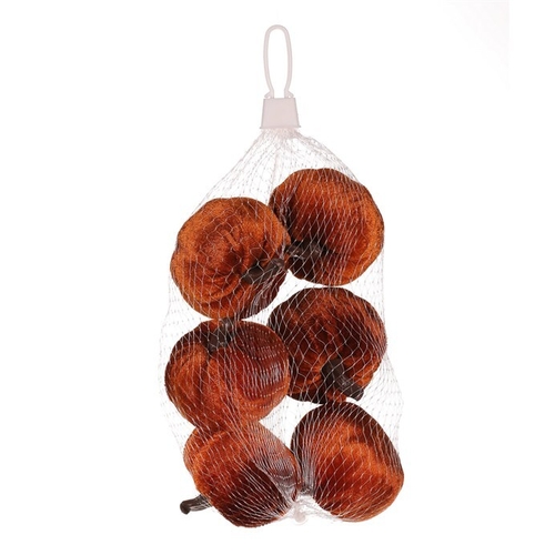 Dýně plastová s látkou, barva hnědá, cena za balení (6 ks)