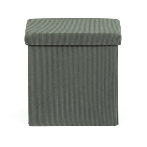 Taburet s úložným prostorem, zelená, manšestrová látka, TAB-471 GRN6