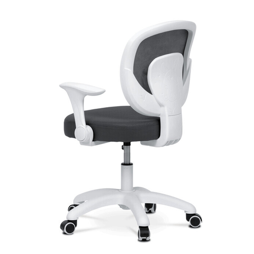 Dětská židle, výškově nastavitelná, šedá síťovina, KA-K1062 GREY