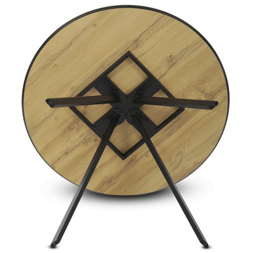 Kulatý jídelní stůl 100x100cm, lamino, dub, HT-R5010 OAK
