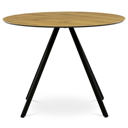 Kulatý jídelní stůl 100x100cm, lamino, dub, HT-R5010 OAK