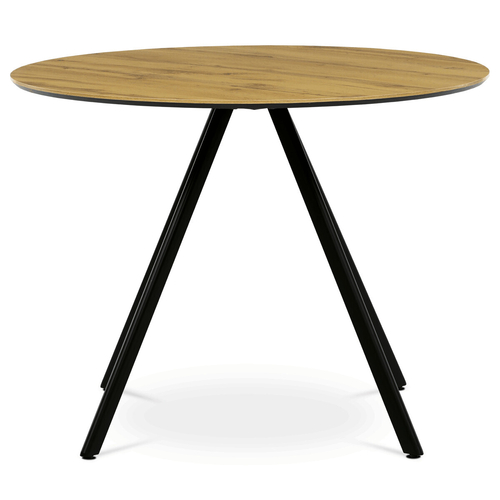 Kulatý jídelní stůl 100x100cm, lamino, dub, HT-R5010 OAK