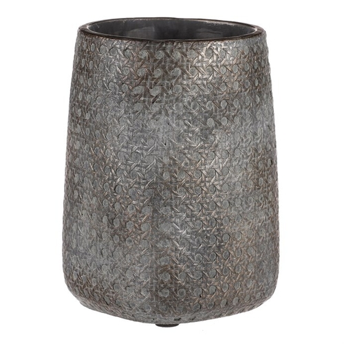 Váza betonová - s mozaikou, barva šedá