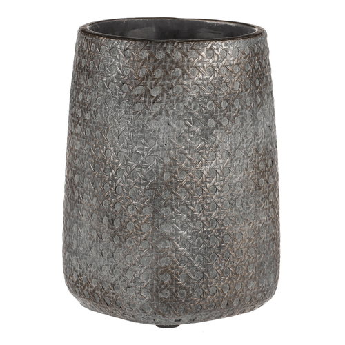 Váza betonová - s mozaikou, barva šedá