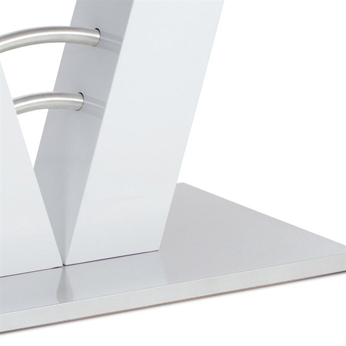 Jídelní stůl rozkládací 120-160x80 cm, mdf, bílá, HT-510 WT