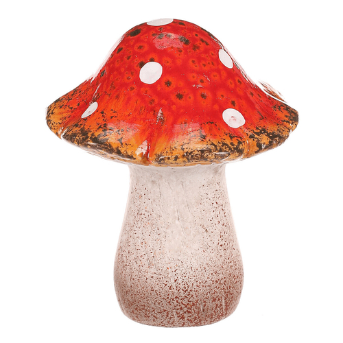 Houba - keramická dekorace, muchomůrka červená