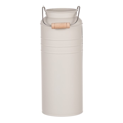 Váza kovová - tvar bandasky, barva šedá